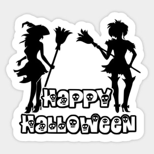 Pretty Halloween Witches - Happy Halloween - 1510201500 Sticker